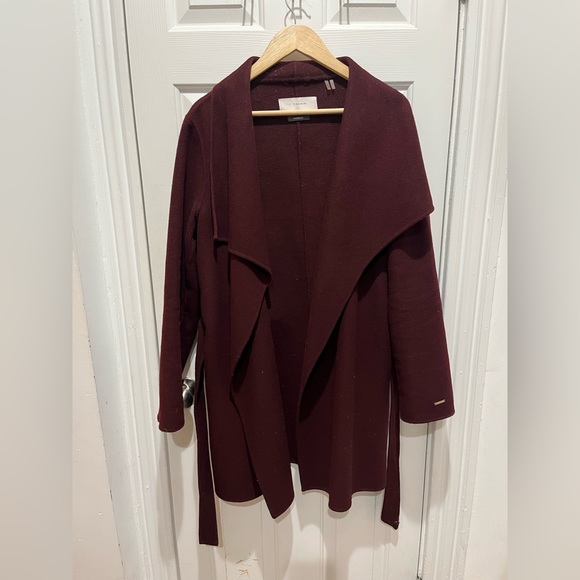 Tahari wool blend wrap coat - Picture 2 of 6